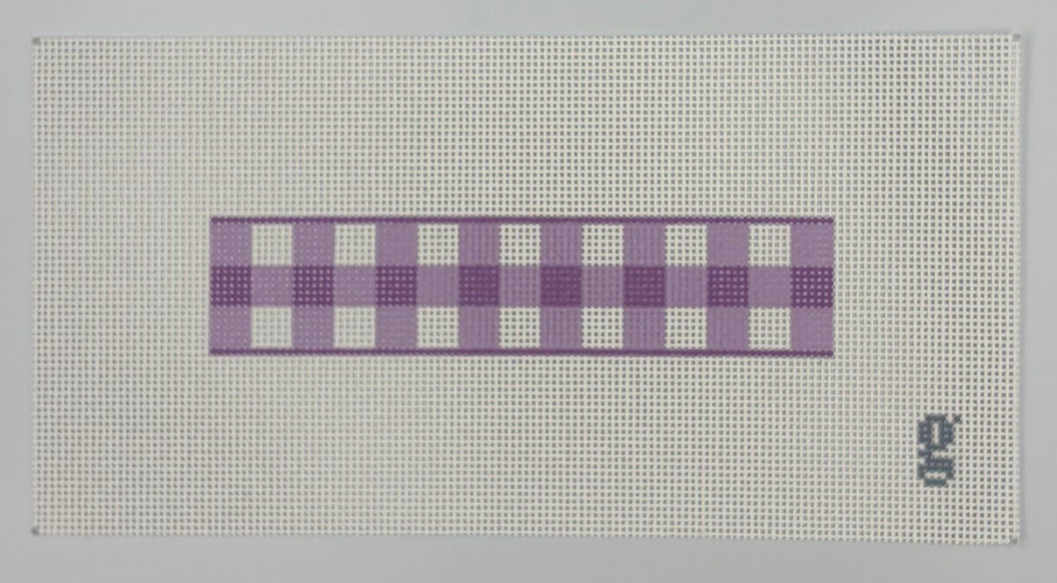 Key Fob - Gingham Purple