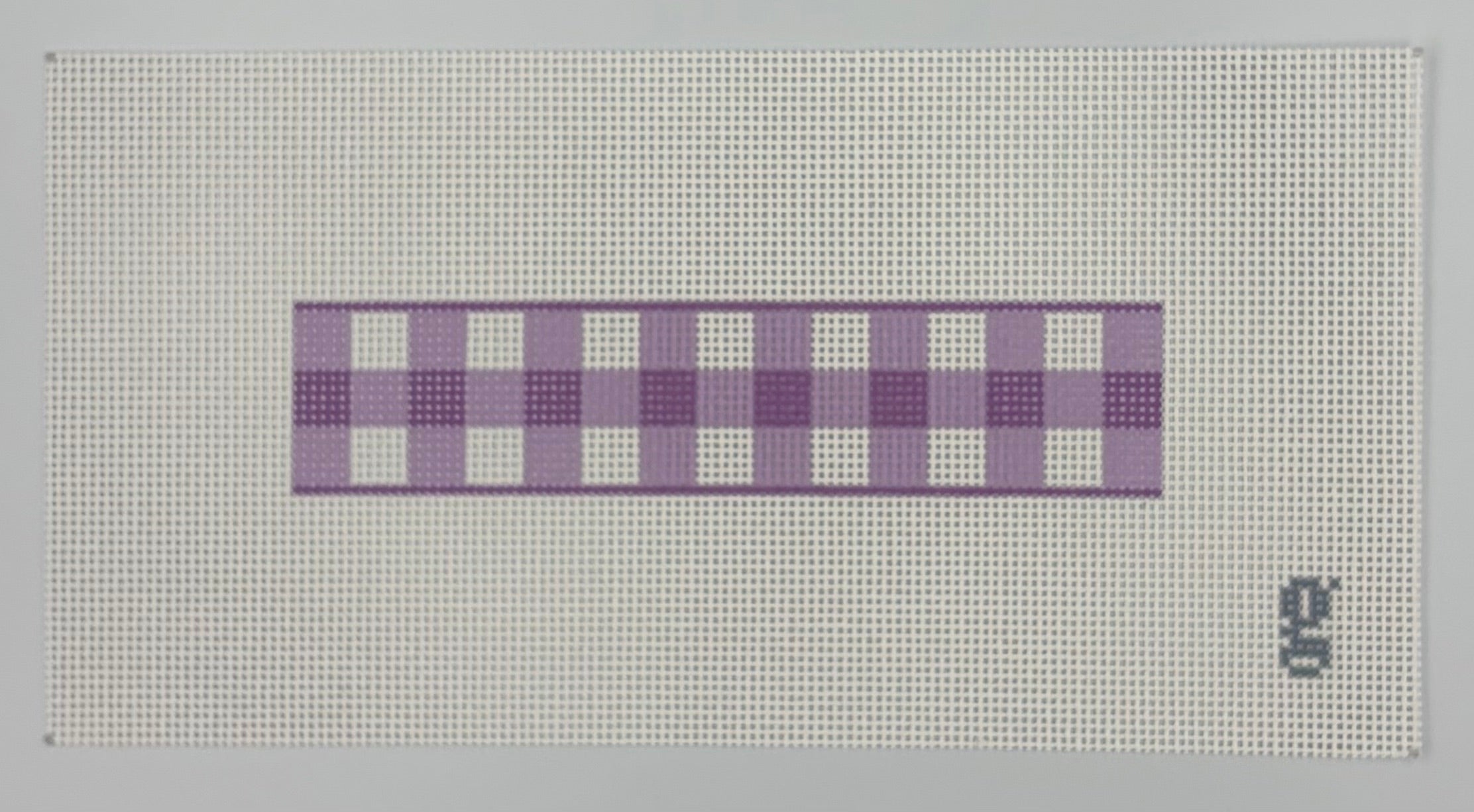 Key Fob - Gingham Purple
