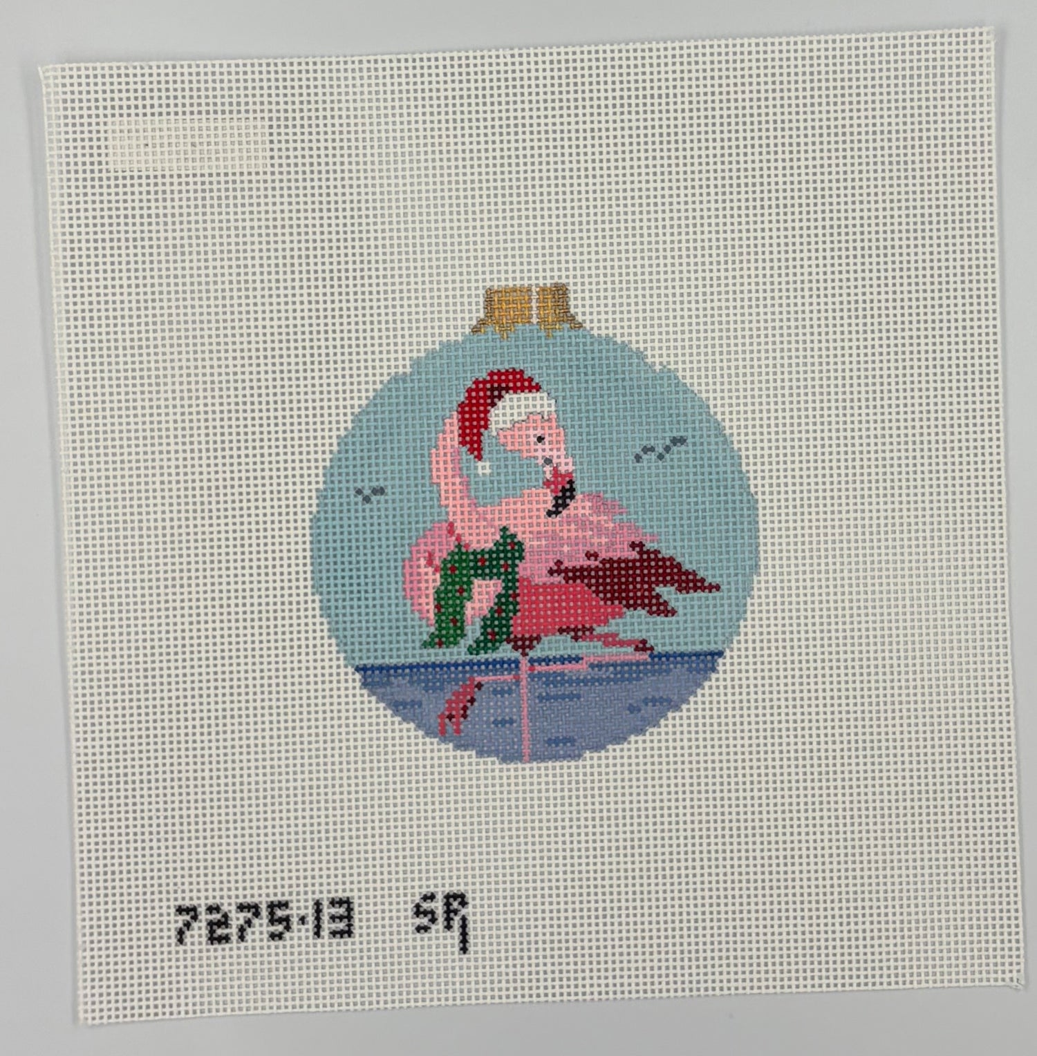 Santa Flamingo Round