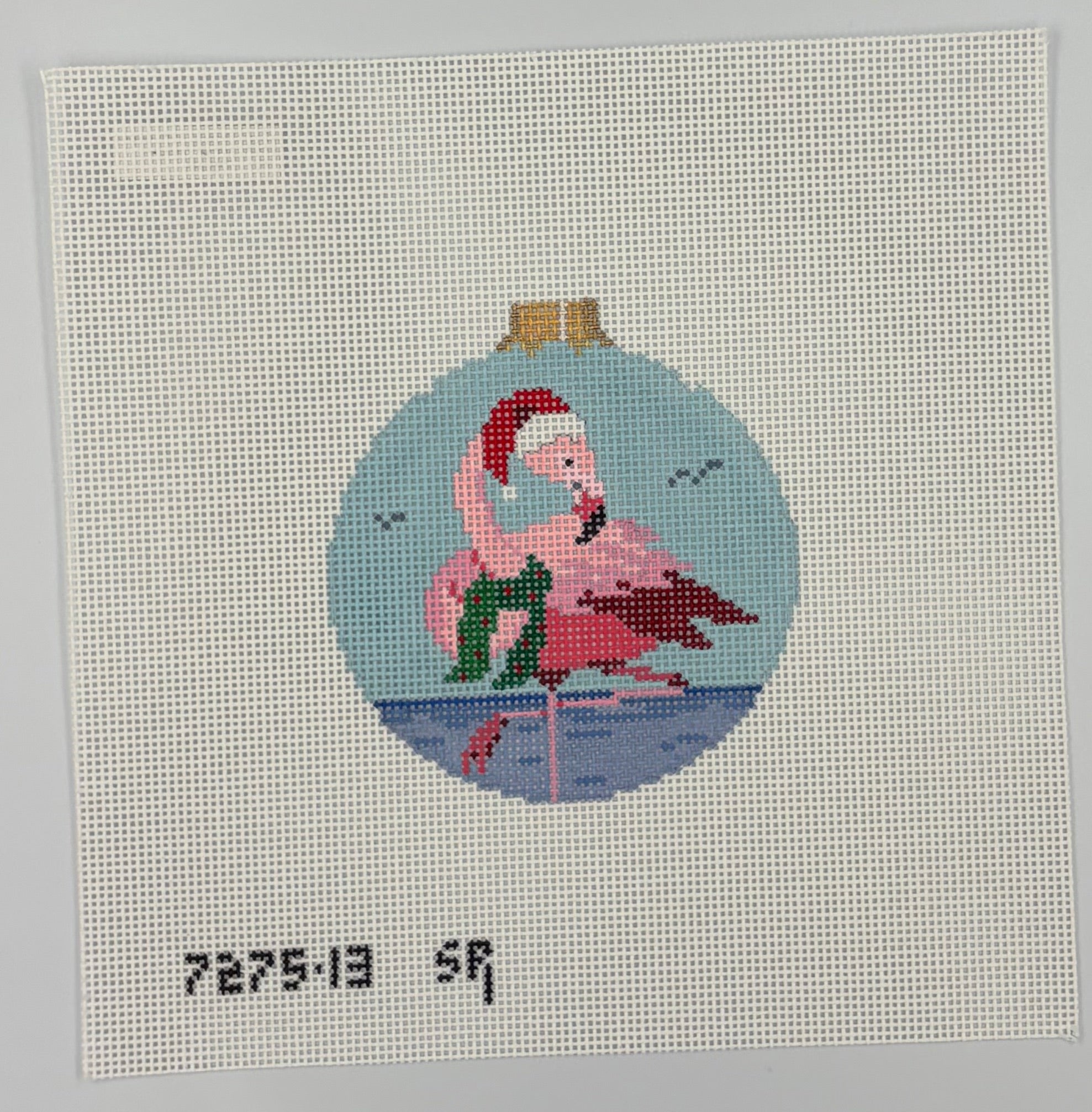 Santa Flamingo Round