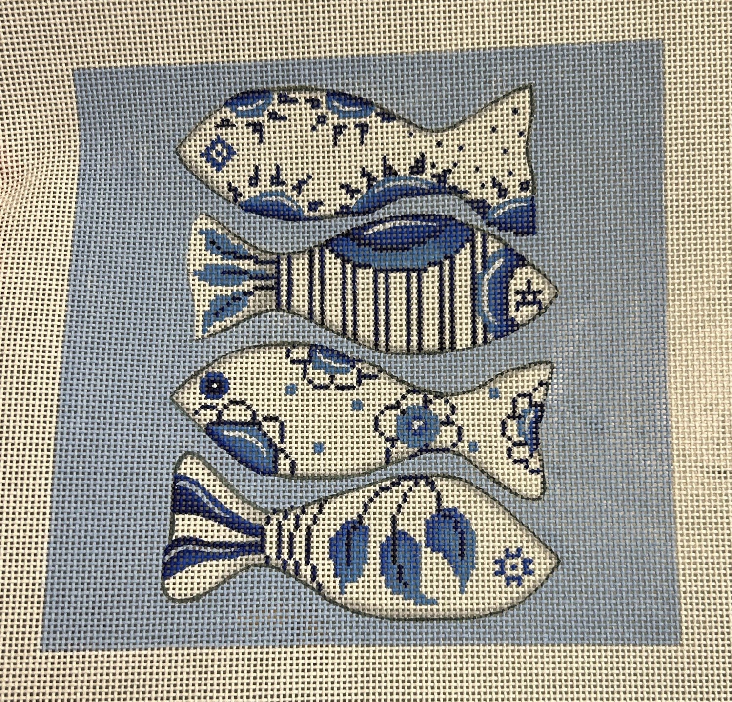 Blue &amp; White China Fish