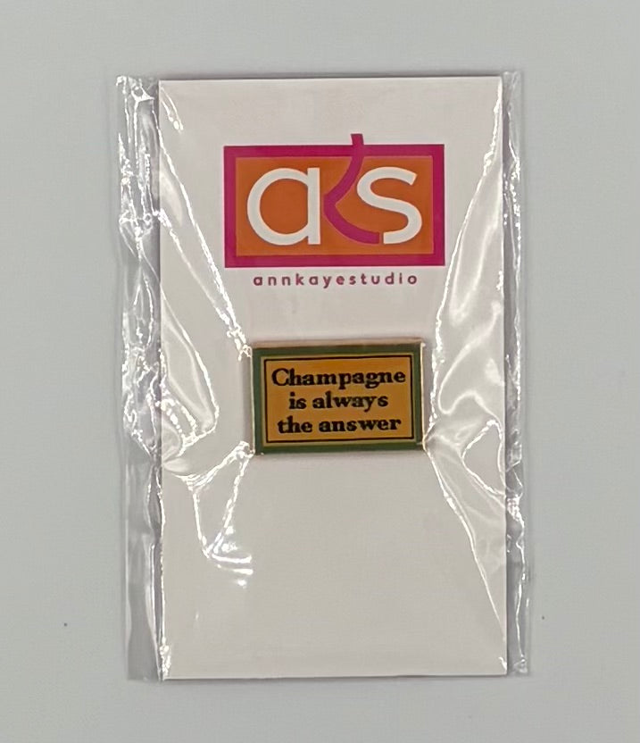 Needle Minder - Champagne is Always the Answer Green