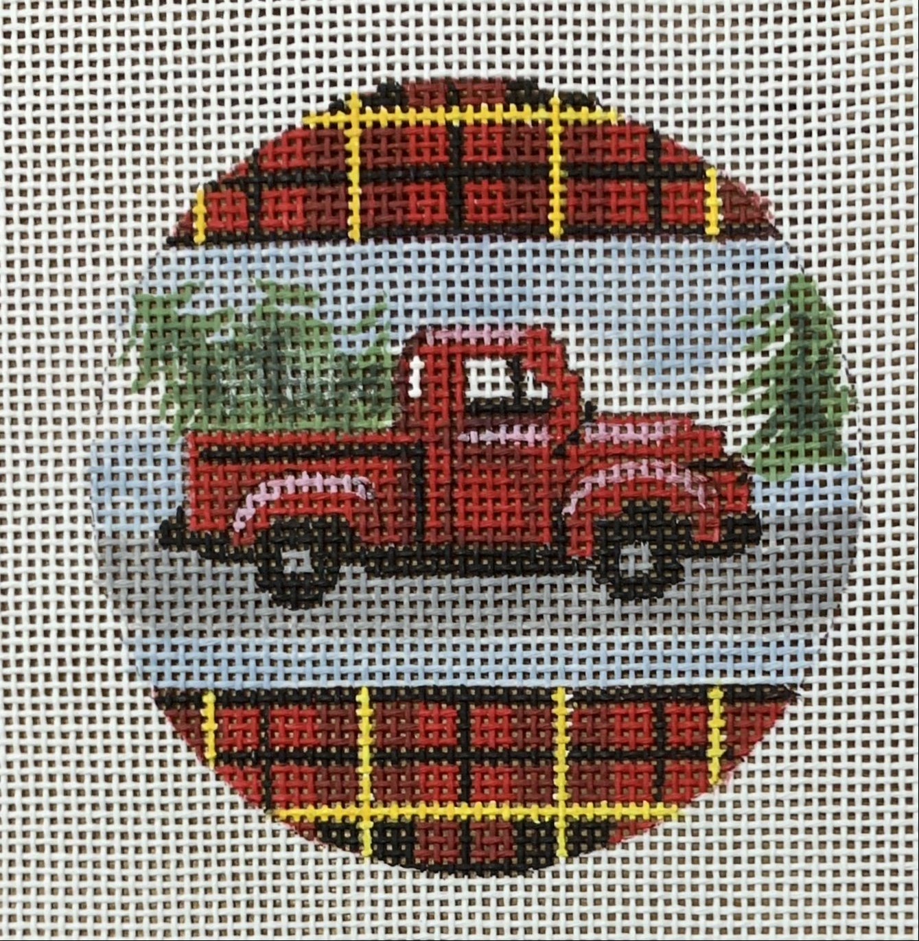 Red Truck &amp; Plaid Ornament