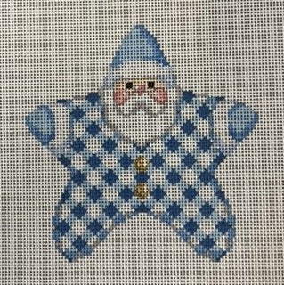 Baby Blue Gingham PJ Santa