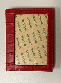 Self-Finishing Passport Cover - Red Crocodile