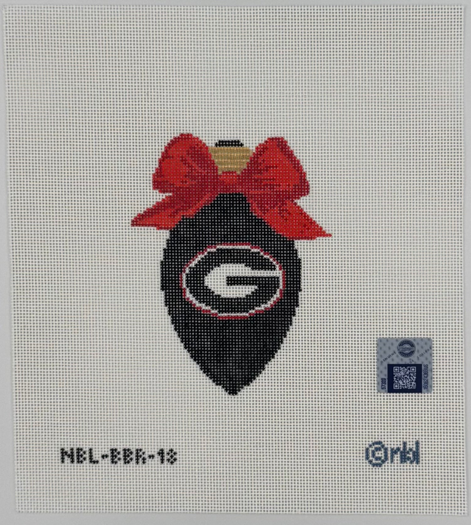 Georgia Christmas Bow Light Bulb