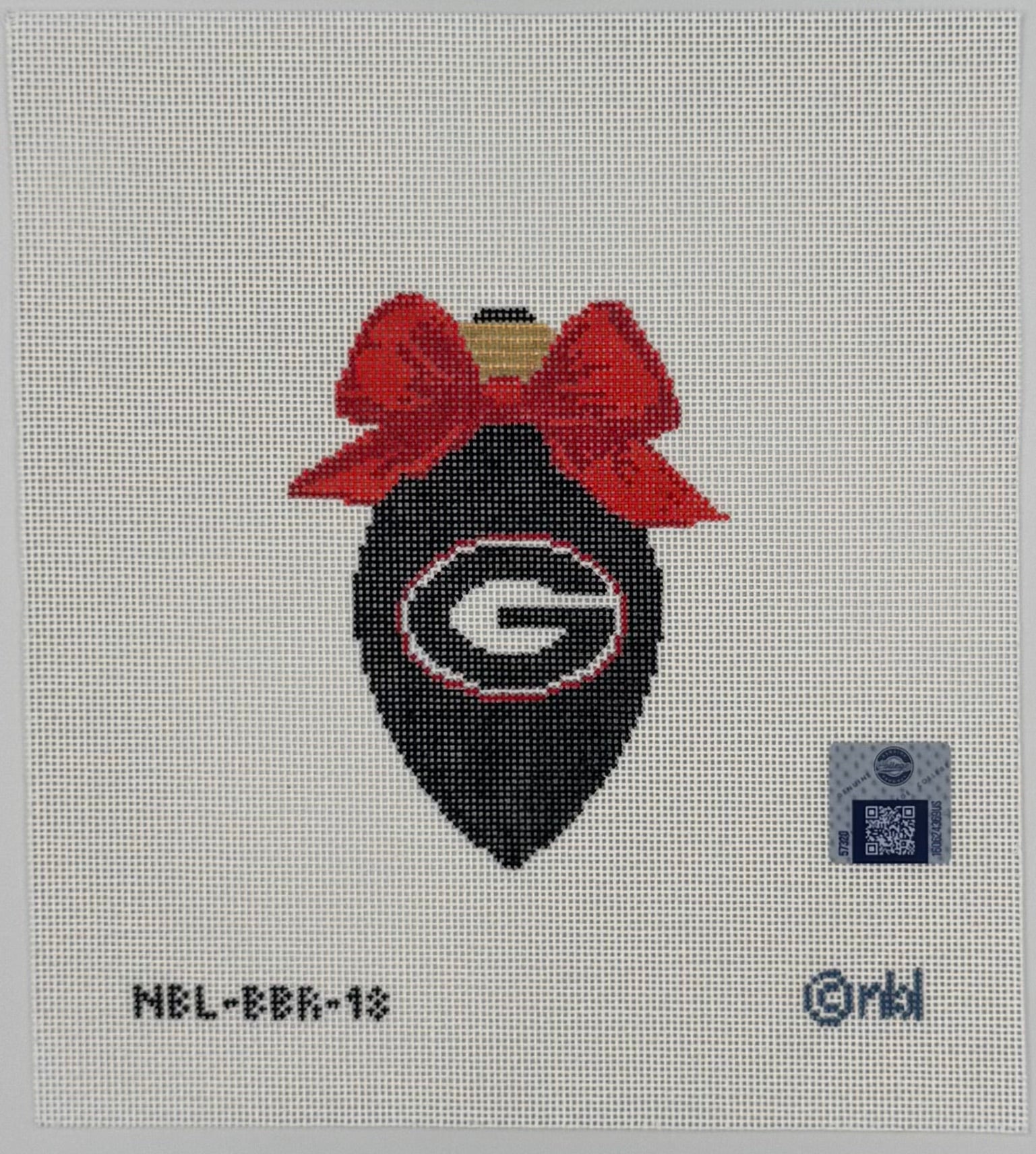 Georgia Christmas Bow Light Bulb