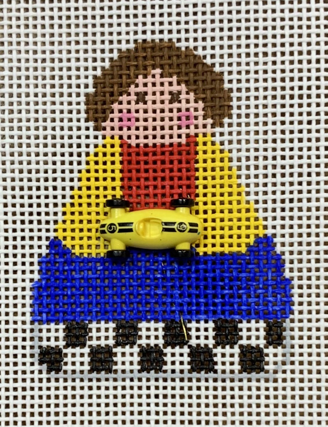 Angel with Race Car Button