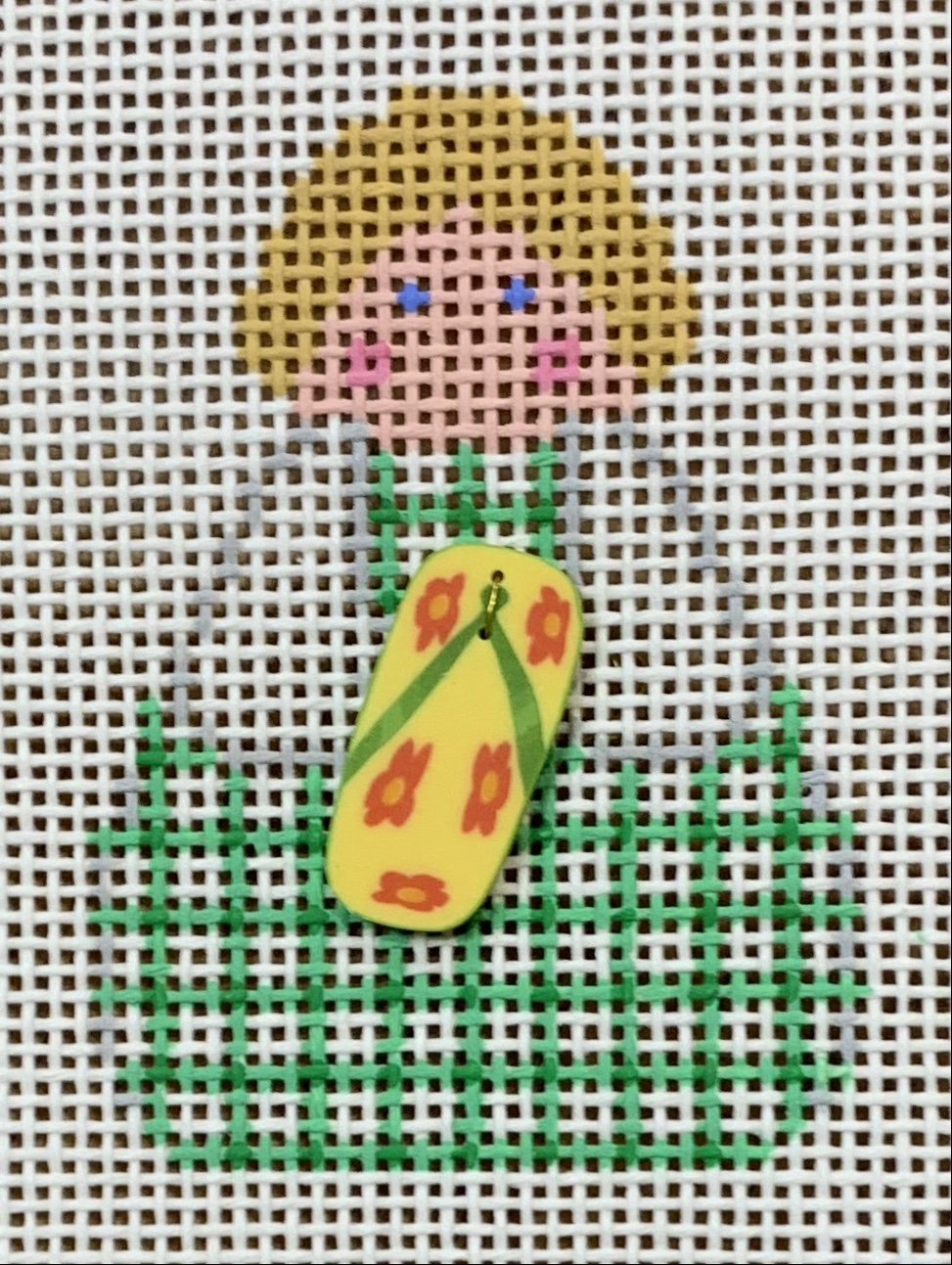 Angel with Flip-Flop Button