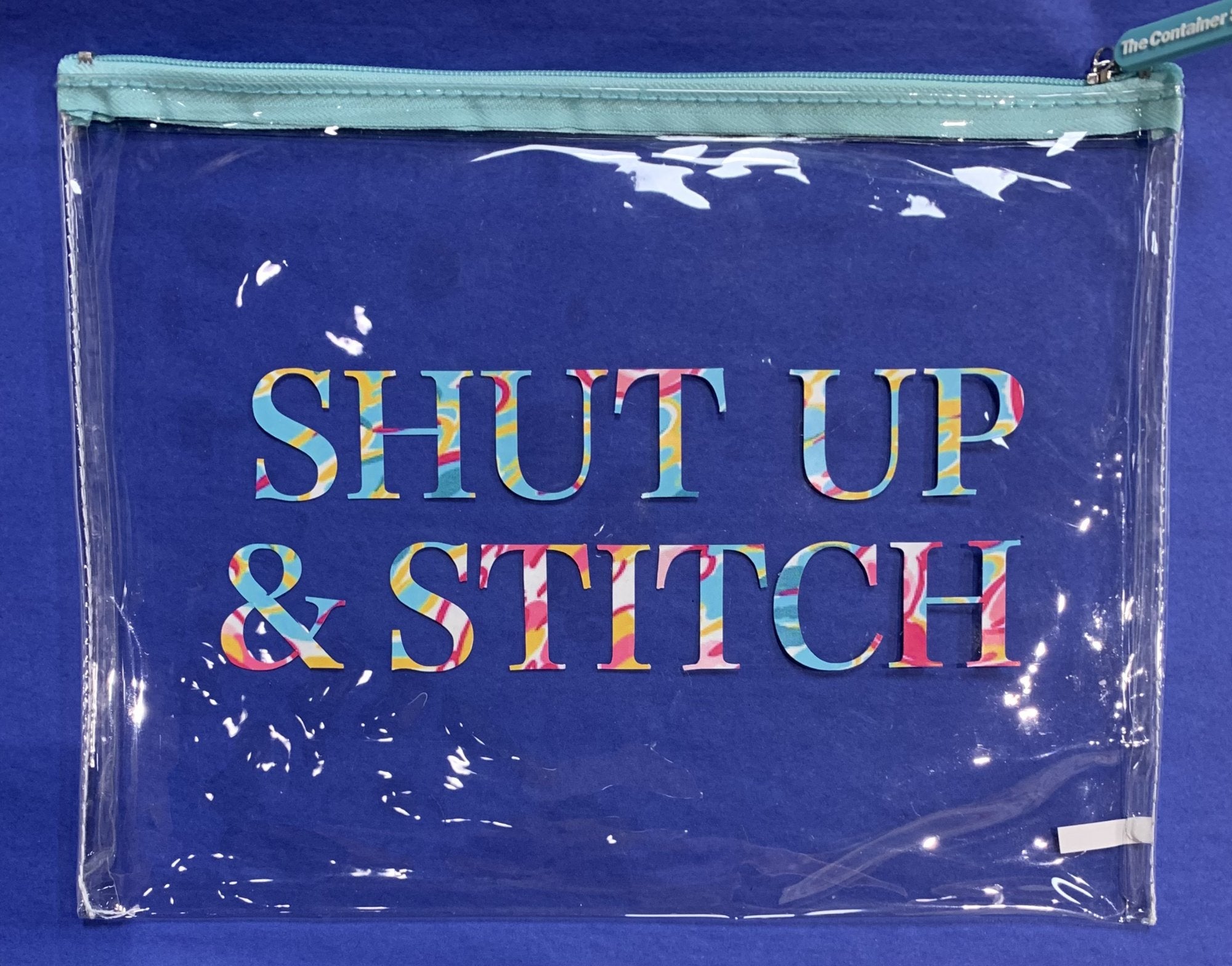 SHUT UP &amp; STITCH Project Bag (turq zipper)