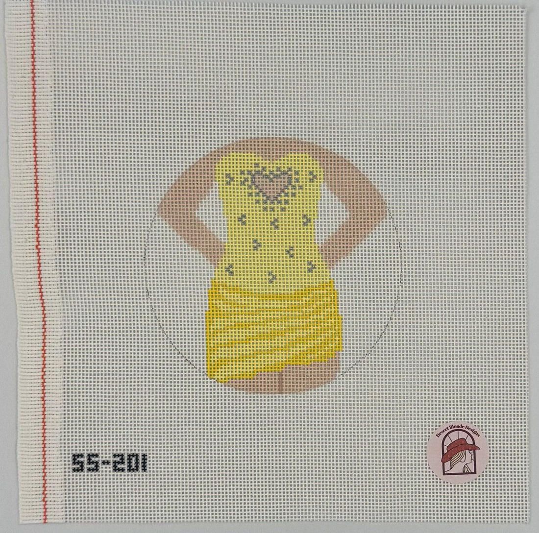 Heart Cut Out Dress: Yellow