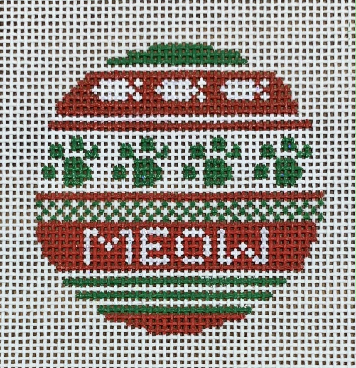 Striped Meow Ornament
