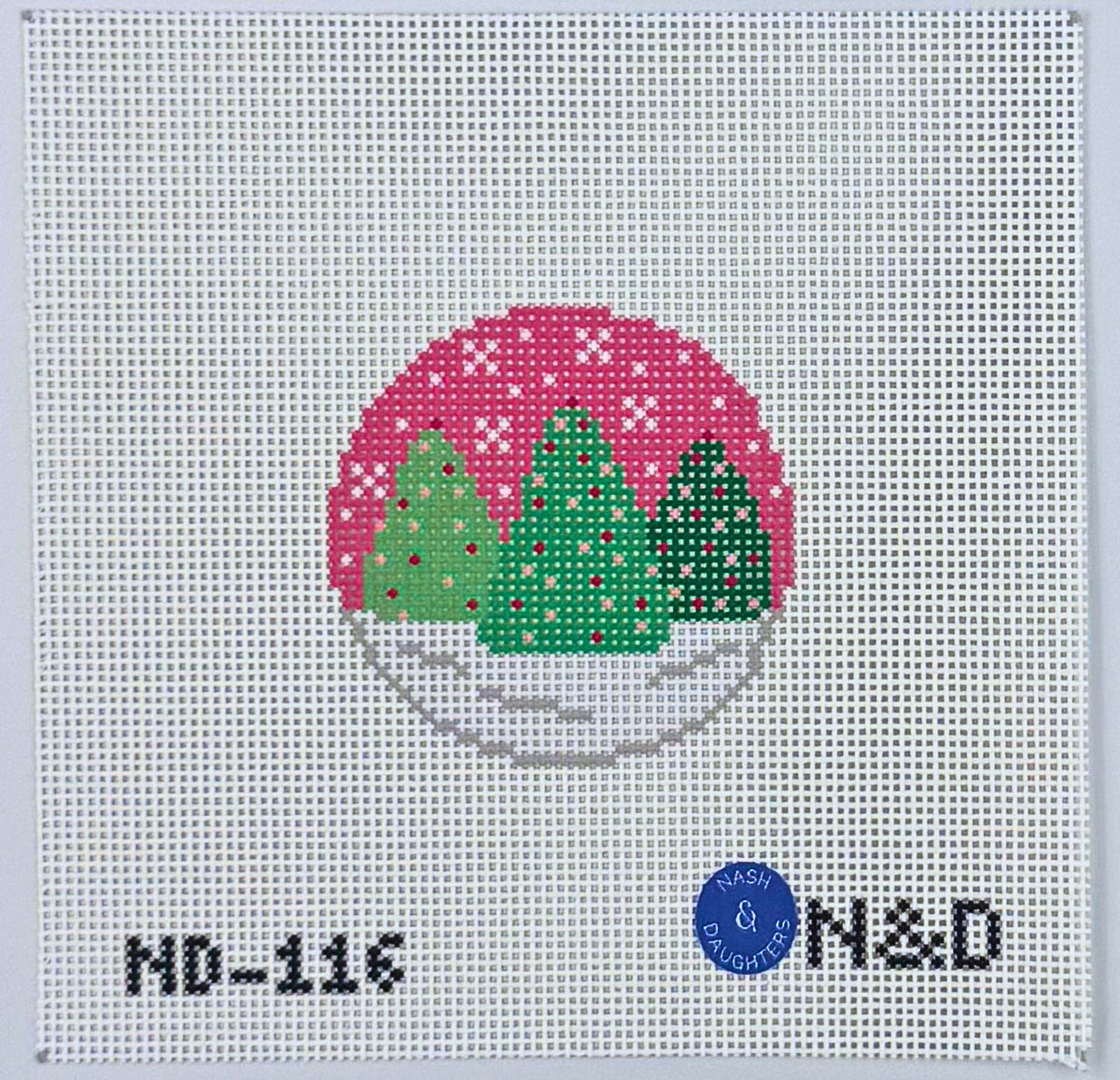 Three Pink Winter Trees