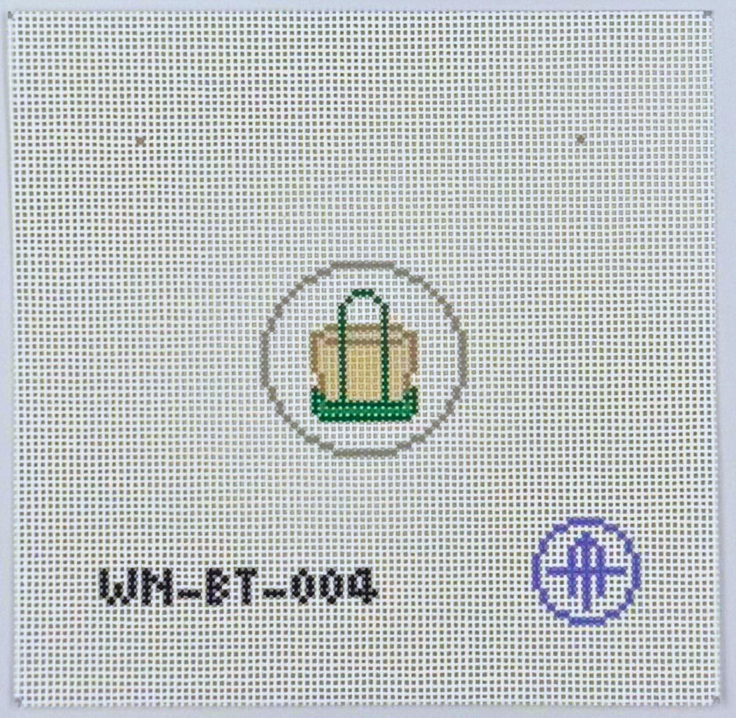 Mini Tote Charm - Green