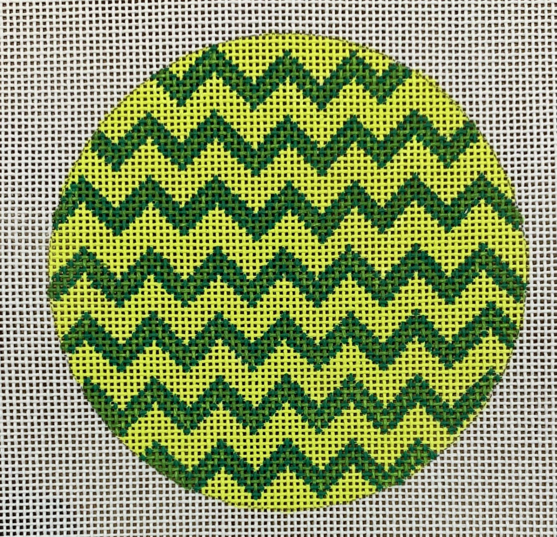 Green &amp; Yellow Chevron Insert/Ornament