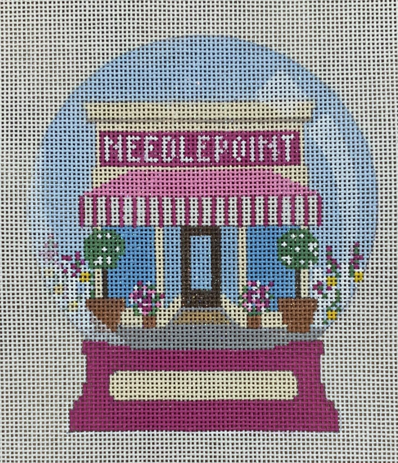 Needlepoint Snow Globe