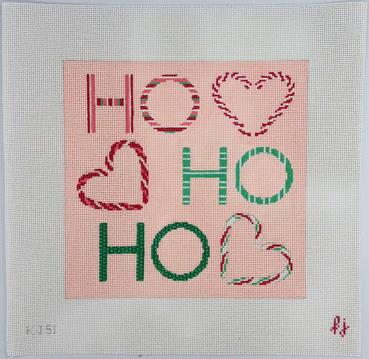 Ho Ho Ho Candy Cane Pillow