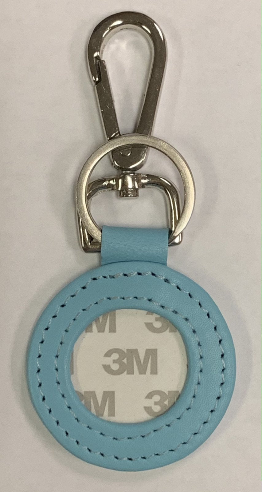 Leather Key Fob - Aqua