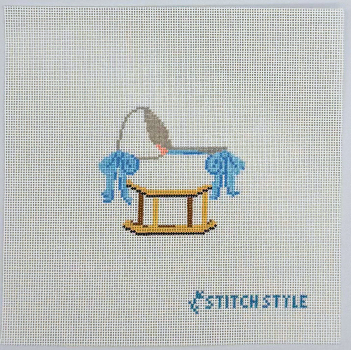 Baby Bassinet with Bows - Blue