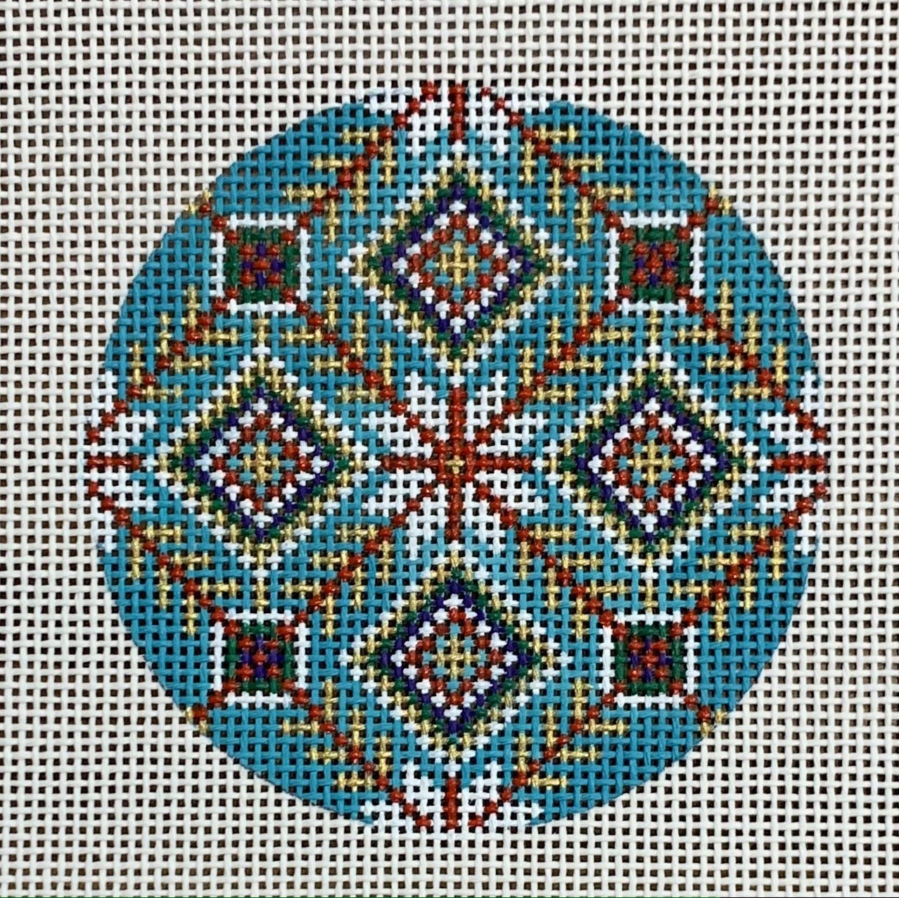 Turquoise Red Gold White Ball