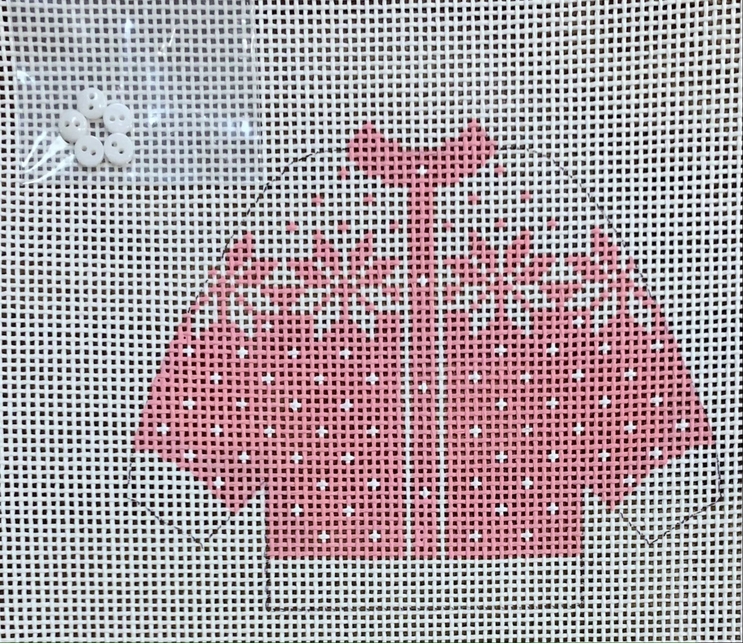 Pink Pearl Buttons Sweater