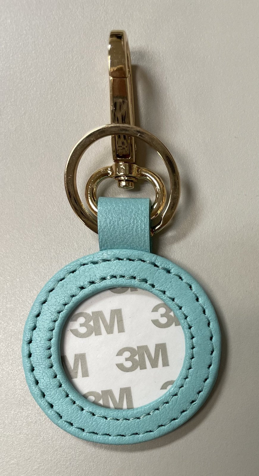 Leather Key Fob - Aqua