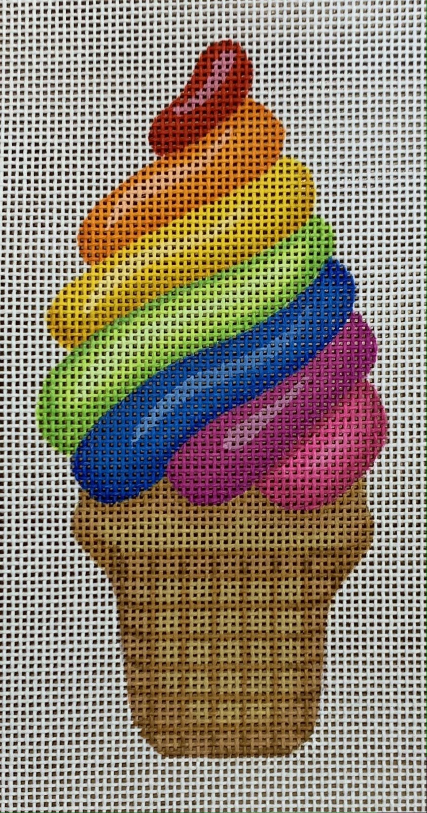 Mini Sweet Treat - Rainbow Soft Serve Ice Cream in Cake Cone