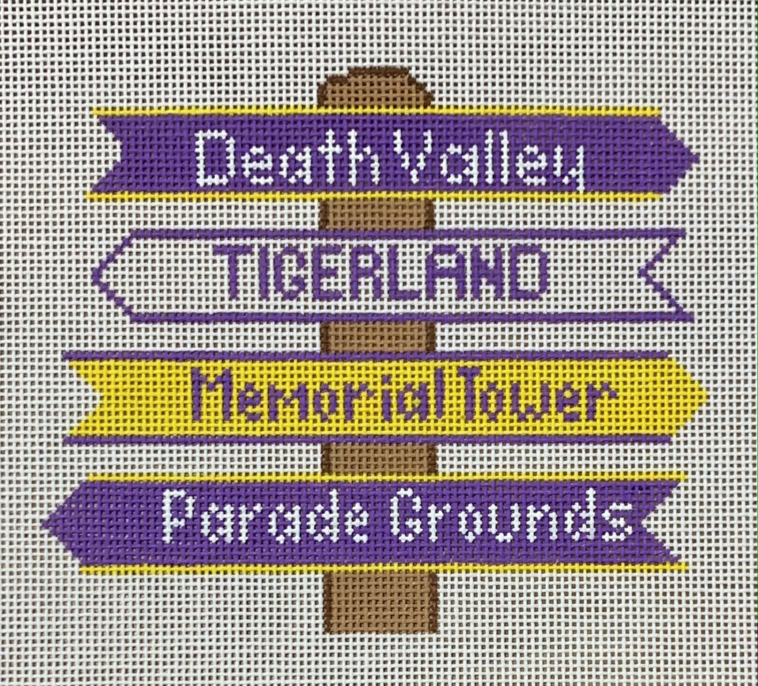 LSU College Icon Destination Sign