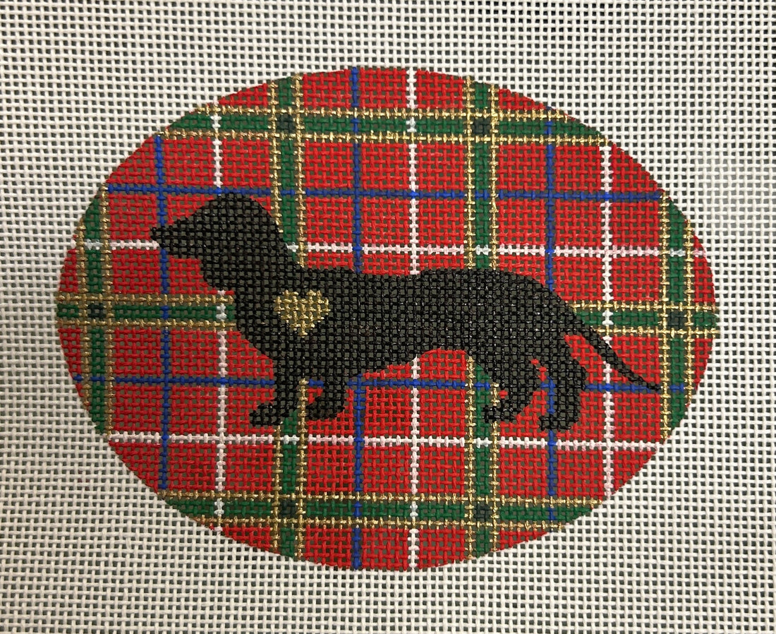 Plaid Silhouette Dachshund