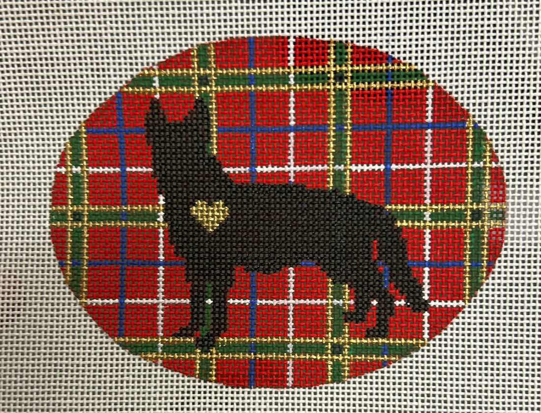 Plaid Silhouette German Shepherd