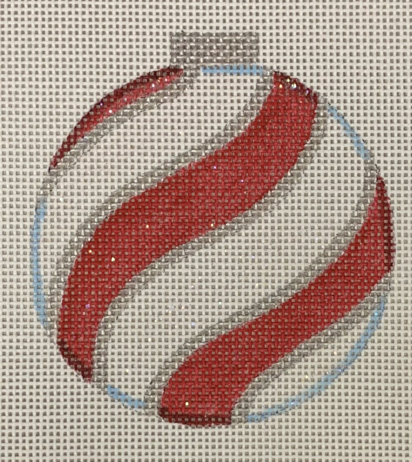 Peppermint Round Ornament 13 mesh