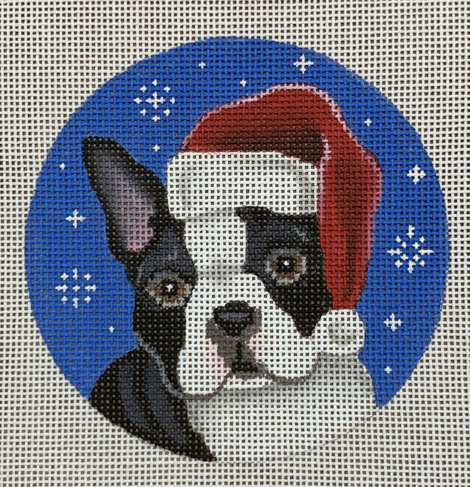 Boston Terrier Santa