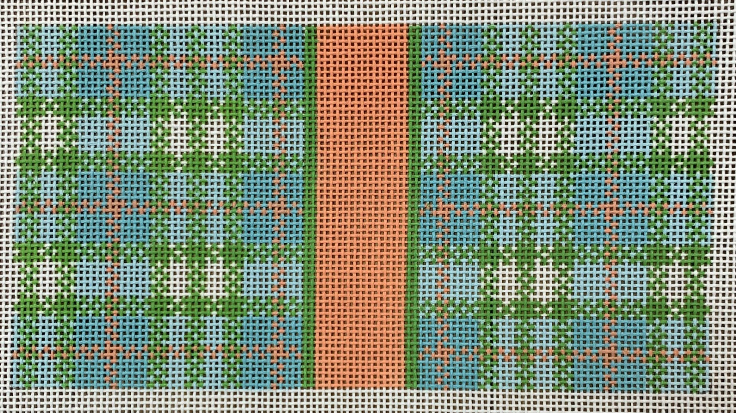 Turquoise Plaid Insert 6x3
