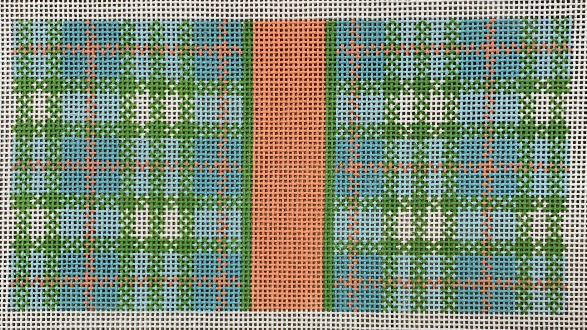 Turquoise Plaid Insert 6x3