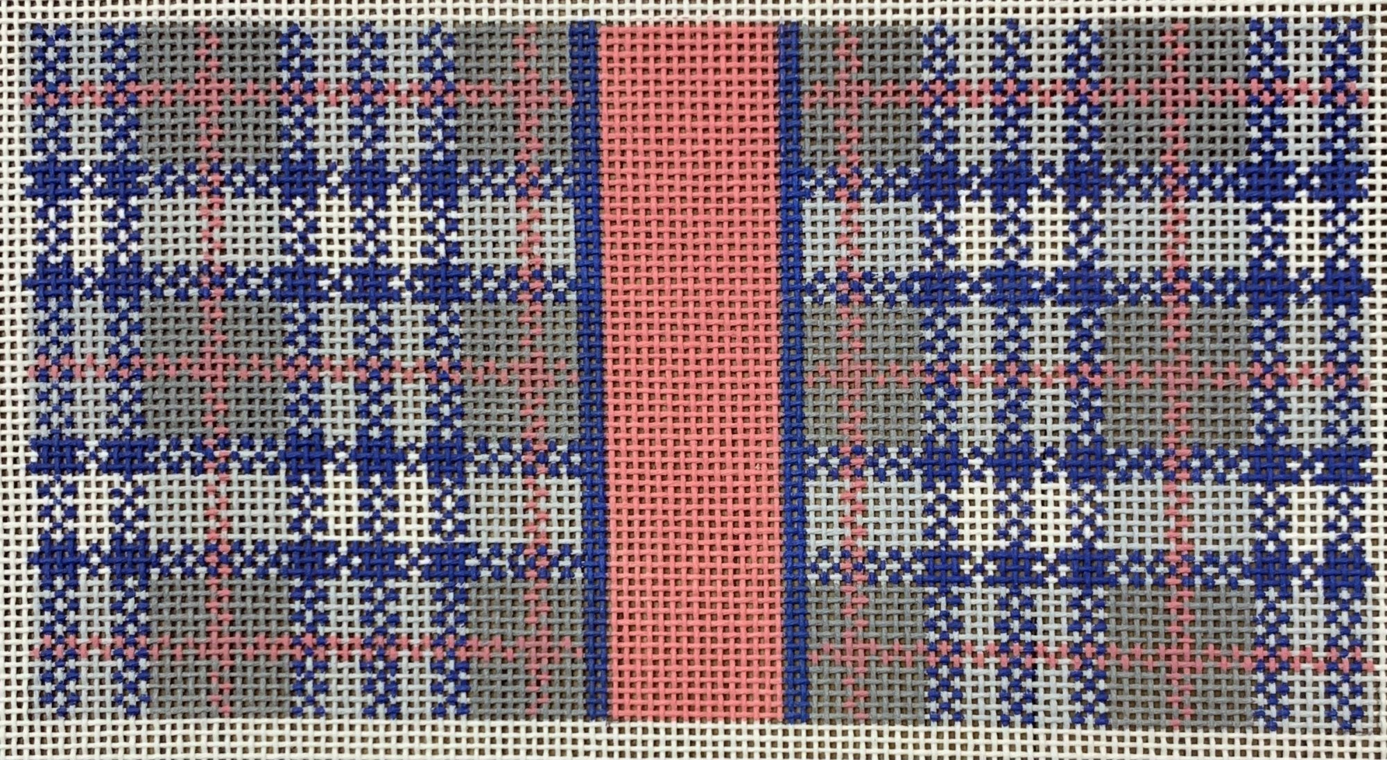 Grey &amp; Blue Plaid Insert 6x3