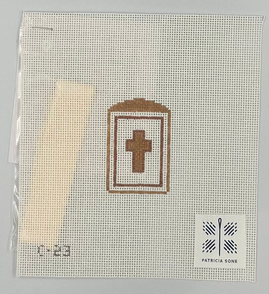 Bookmark - Gold Cross with Ribbon