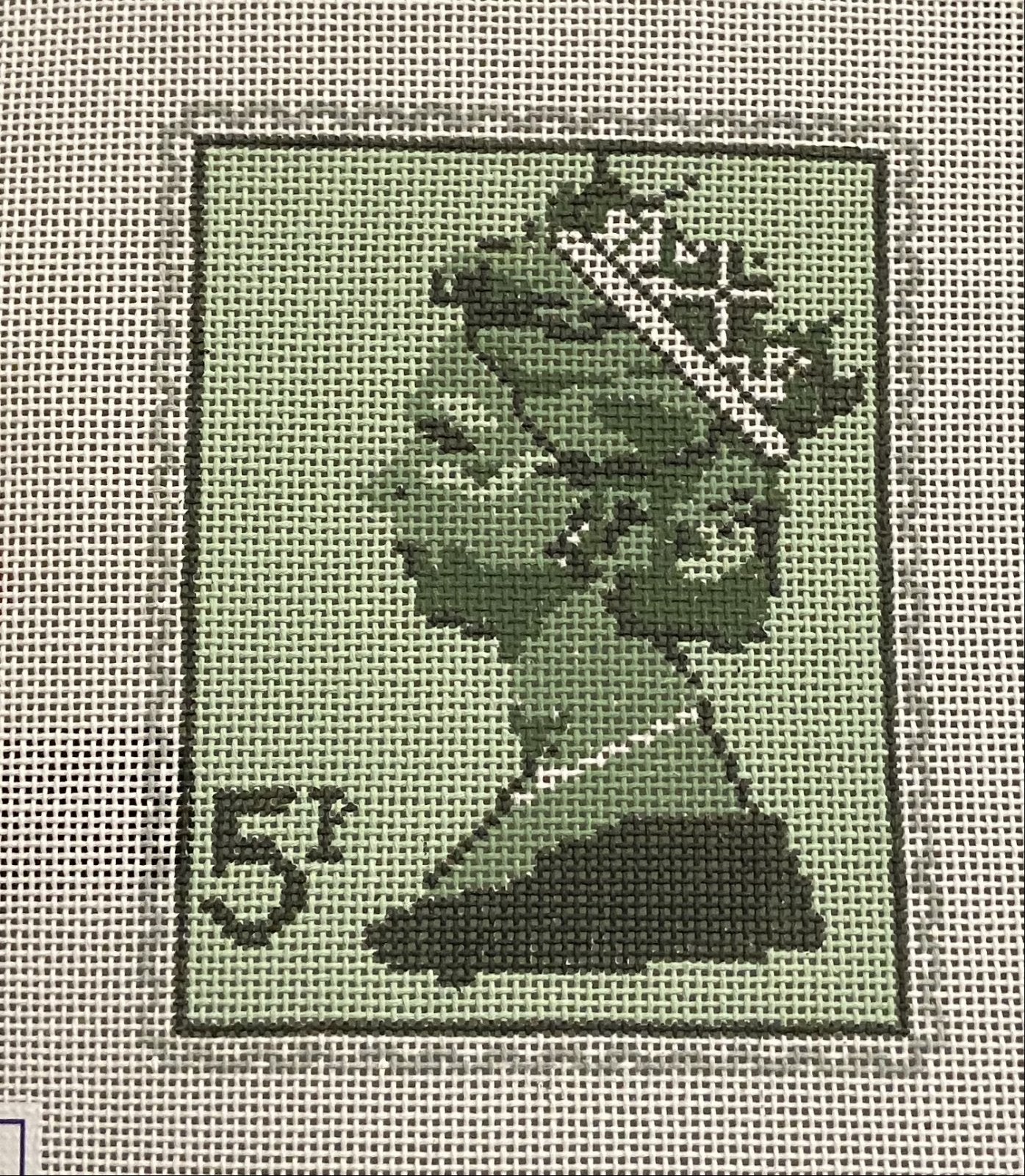 Queen Elizabeth Stamp - Green