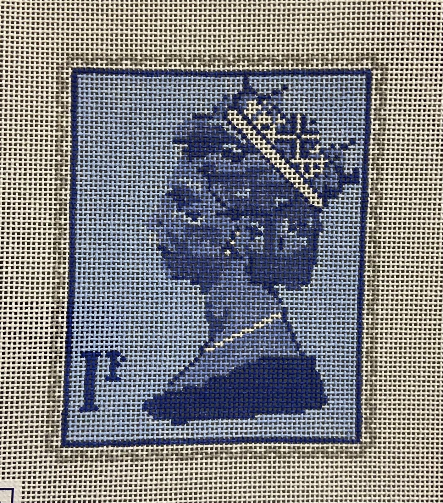 Queen Elizabeth Stamp - Blue