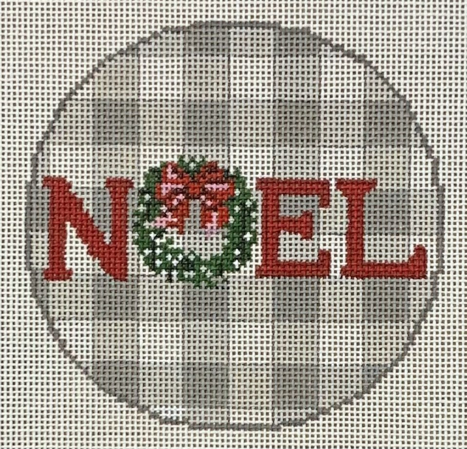 Noel on Gingham Grey