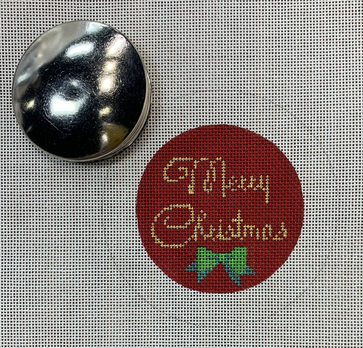 Merry Christmas Button Cover