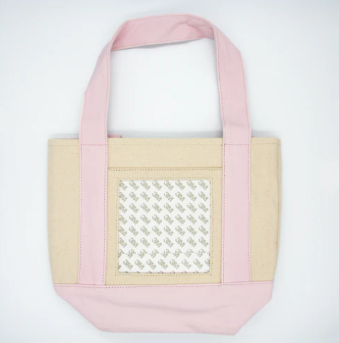 Mini Canvas Tote Bag - Light Pink