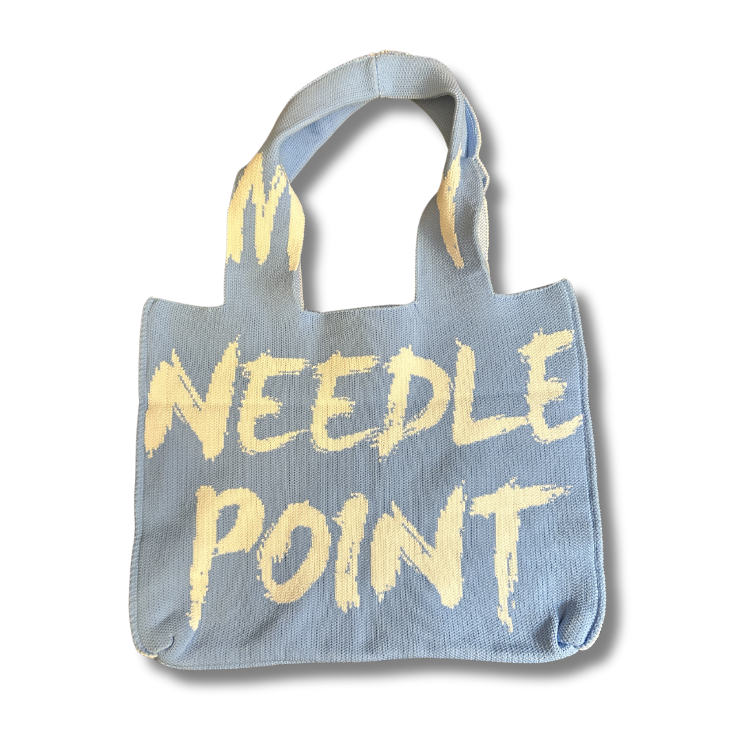 Stretchy Knitted Needlepoint Tote