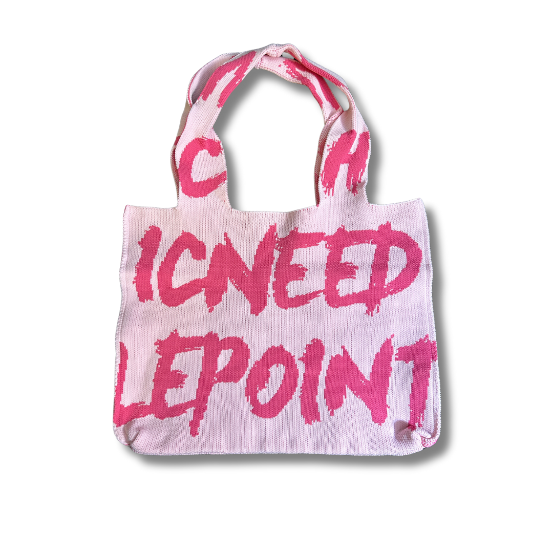 Stretchy Knitted Needlepoint Tote