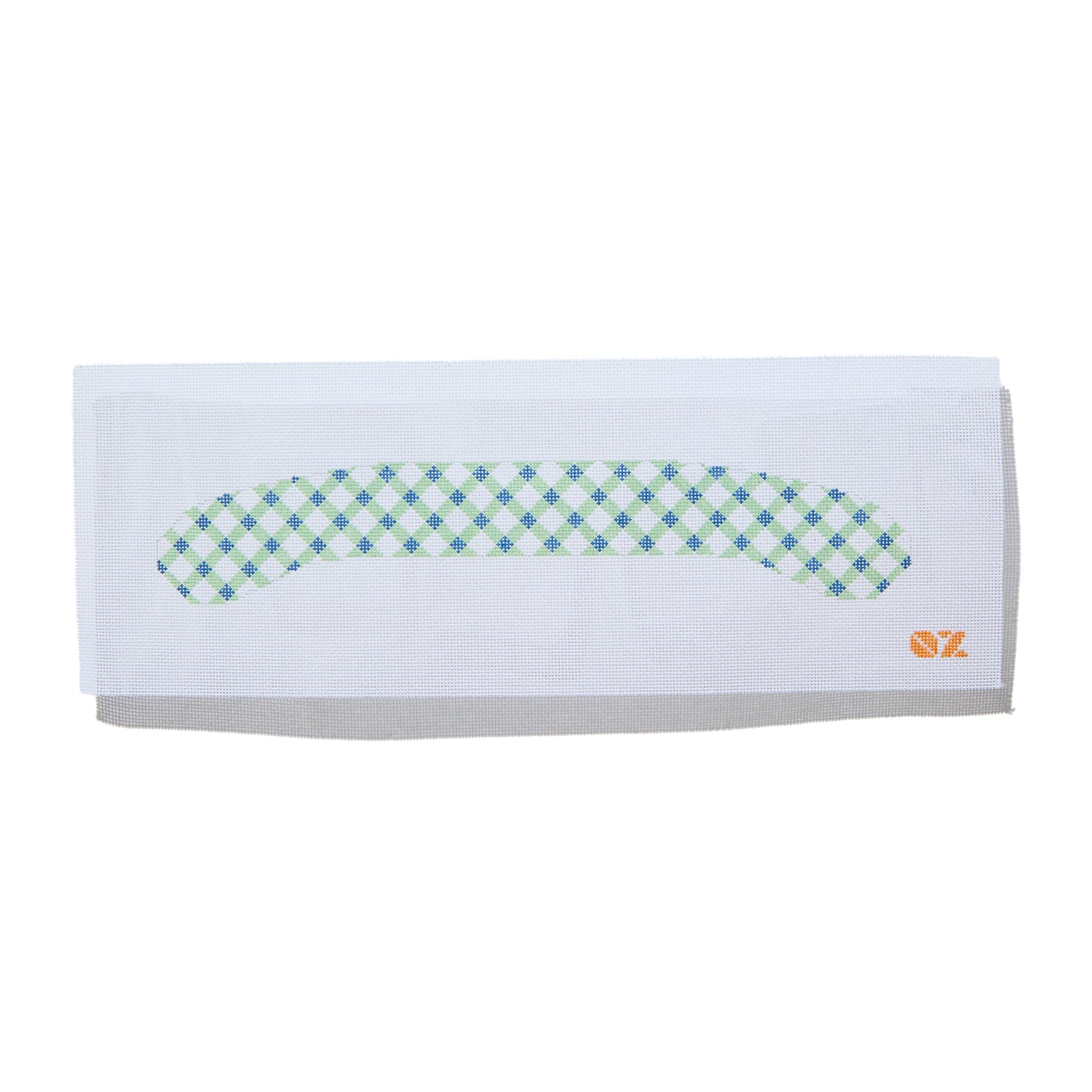 Coat Hanger - Green and Blue Lattice