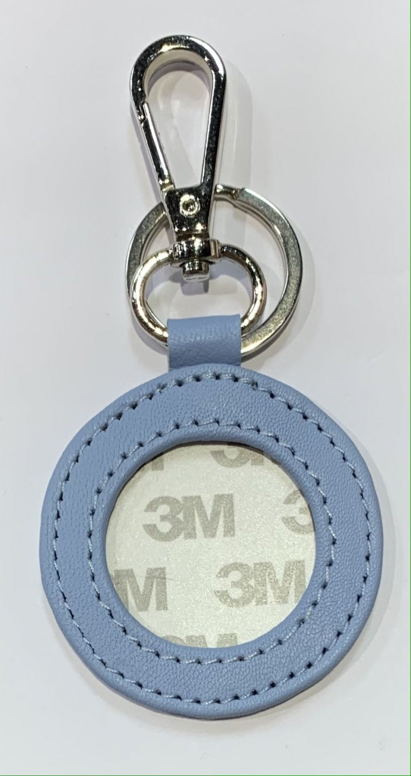Leather Key Fob - Light Blue