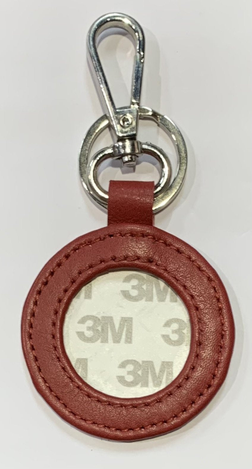 Leather Key Fob - Rose Red