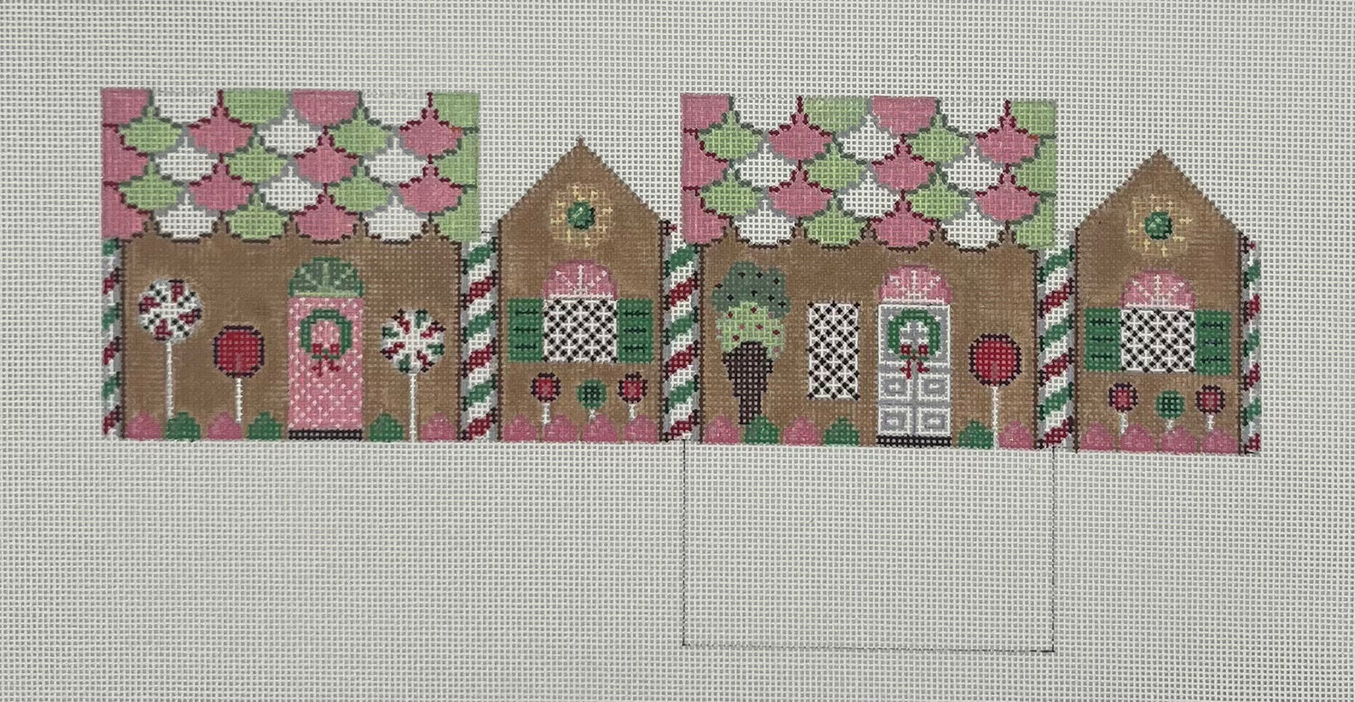 Pink, Green and White Neccos Gingerbread House