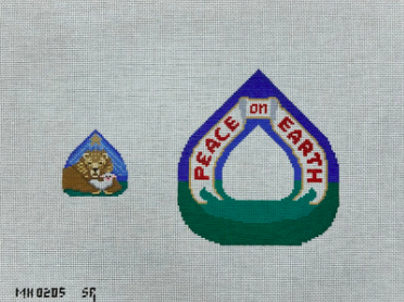 Peace On Earth Teardrop Dangler Ornament