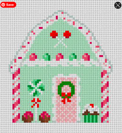 Mint Sprinkle Gingerbread House Ornament