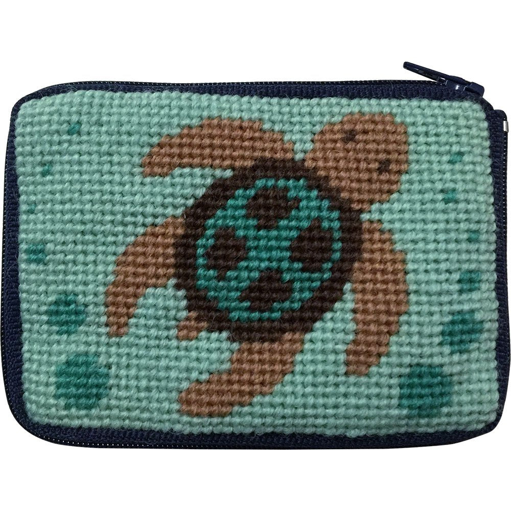 Sea Turtle Coin Case Stitch &amp; Zip